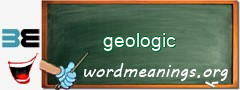 WordMeaning blackboard for geologic